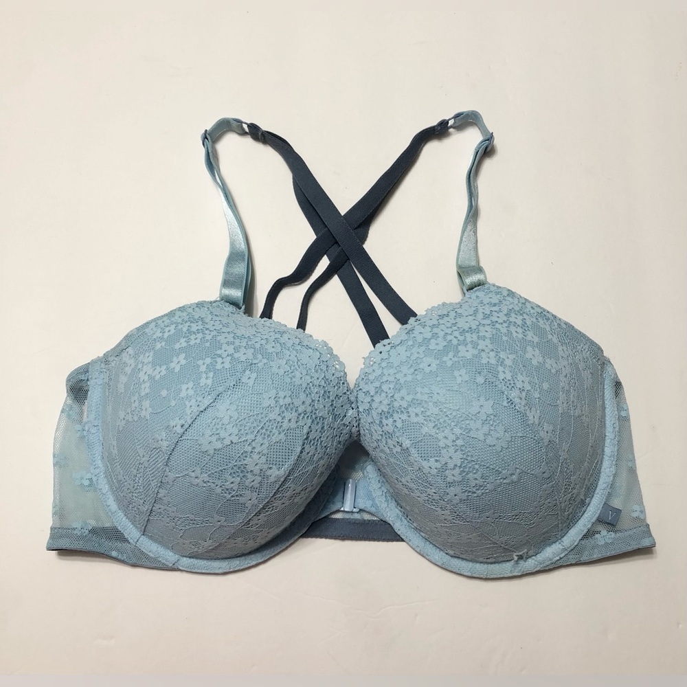 VS Lined Demi Bra 38D Blue